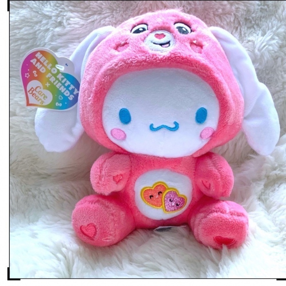 Care Bears Hello Kitty 9" plush - Cinnamoroll as Love-a-Lot Bear - NEW